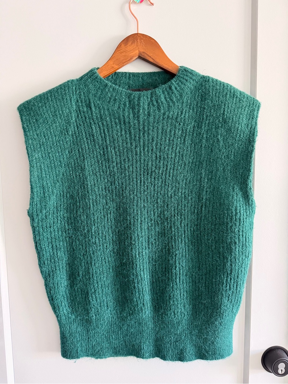Banana Republic Teal Green Sleeveless Crewneck Knit Vest